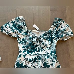 NWT Baltic Born Cadence MIDI Dress, Jade Floral, Size Large